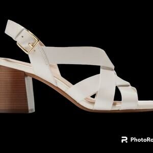 COLE HAAN Jamie Leather Sandals Chunky Heel size 7.5